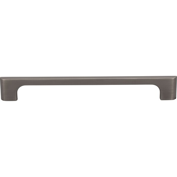 192 Mm Center-to-Center Brushed Pewter Asymmetrical Leyton Cabinet Pull